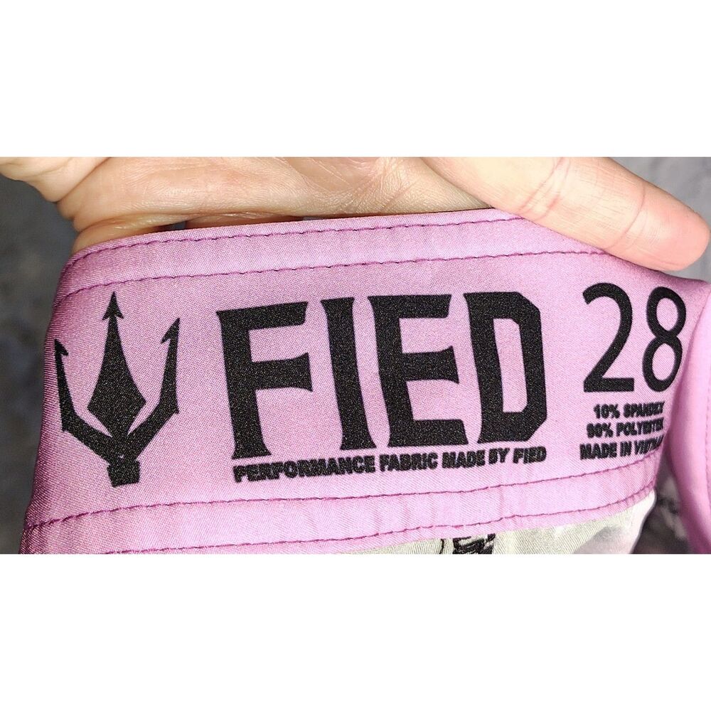 FIED 28 IFBB Men's Physique Shorts Posing Trunks Competition Pink Blood - Picture 4 of 8